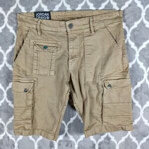 Jordan Craig Cargo Shorts Men Size 32 Tan Cairo Urban Utility Safari Tactical